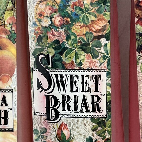 Retired Yankee Taper Candles x 4 sets 8" Sweet Briar Georgia Peach Garland Rose - Picture 7 of 16